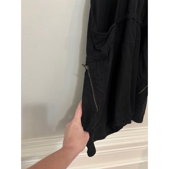 Aritzia Wilfred Free Beatriz Romper Overalls Shorts Black Womens Medium Coastal - Picture 6 of 9